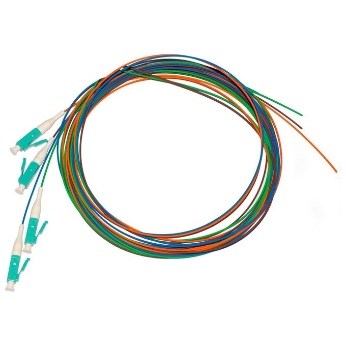Link Confezione 4 Pigtail 2mt Connettore Lc Simplex Multimode Om3