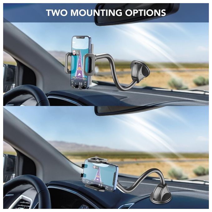 Cellular Line Hug Flexi XL Universal Supporto smartphone da auto con fissaggio a ventosa