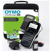 Dymo 2091152 LabelManager 280 Kit Etichettatrice Portatile Ricaricabile Tastiera QWERTY con Custodia e 2 Nastri D1 colore Nero
