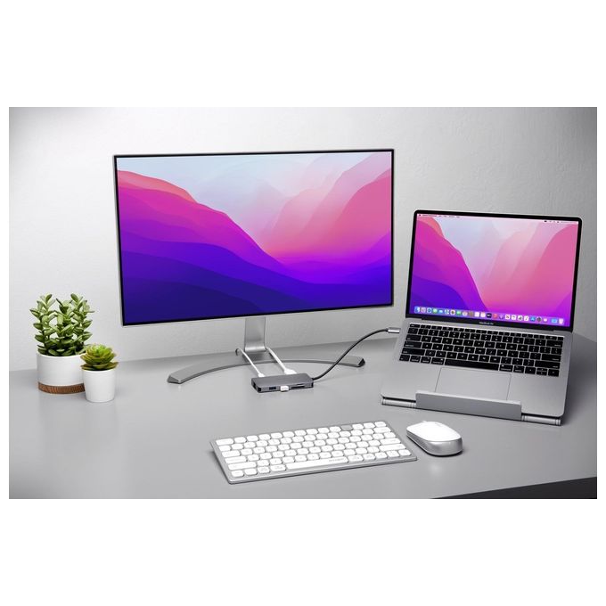 Kensington K33820WW UH1400P Hub USB-C 8 in 1 Portatile 4K 60Hz Power Delivery 85W Ethernet SD microSD colore Nero