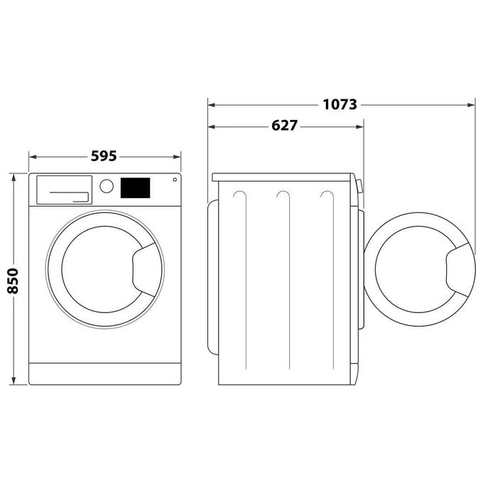 Whirlpool FFB948BSVIT Lavatrice Carica frontale 9 kg 1400 giri Classe A Inverter Vapore 6°senso Fresh