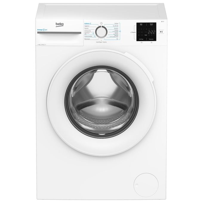 BEKO BMWU3921W Lavatrice a carica frontale 9Kg 1200 giri Classe a 1Motore Inverter 15 Programmi Vapore 845x600x546mm Bianco