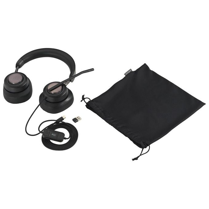 Kensington K83451WW H2000 Cuffie Over-Ear USB-C con Microfono Cancellazione Rumore Plug and Play colore Nero