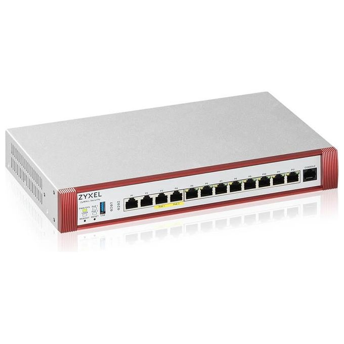 Zyxel USGFLEX500H-EU0101F USG FLEX 500H Firewall Hardware 10 Gbit-s VPN 2 Gbit-s 2x2.5GbE PoE 8xGbE fino a 300 utenti Nebula Cloud