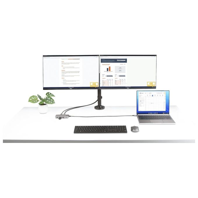 StarTech 117B-USBC-MULTIPORT Docking Station USB-C Multiporta 2x 4K 60Hz HDMI DisplayPort Hub USB 3 Porte 10Gbps GbE PD 100W