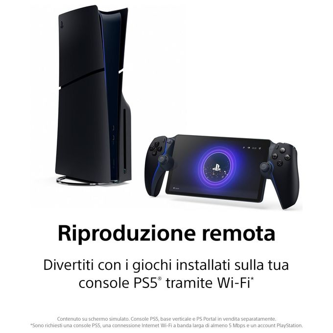 PlayStation CFI-Y1016 Portal Remote Player PS5 Schermo LCD 8'' 1080p 60fps Wireless colore Nero