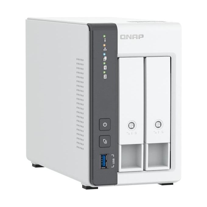 Qnap TS-216G NAS Storage Tower 2 Bay ARM Cortex-A55 Quad-Core 2.0 GHz 4 GB RAM 2.5GbE colore Bianco