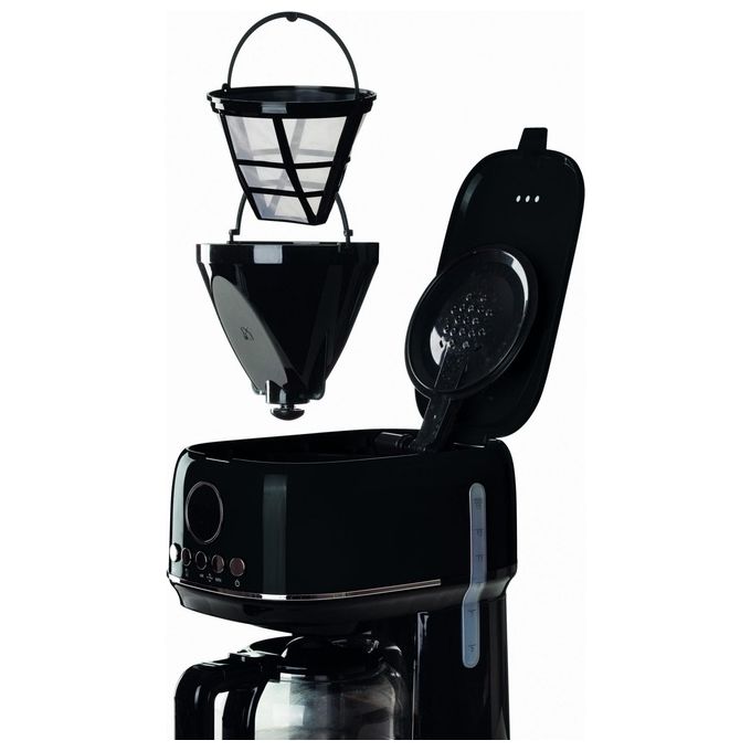 Ariete 1396-02 Moderna Macchina da caffe' con Filtro 1,5 L fino a 15 Tazze 900 W Display LCD Base Riscaldante colore Nero