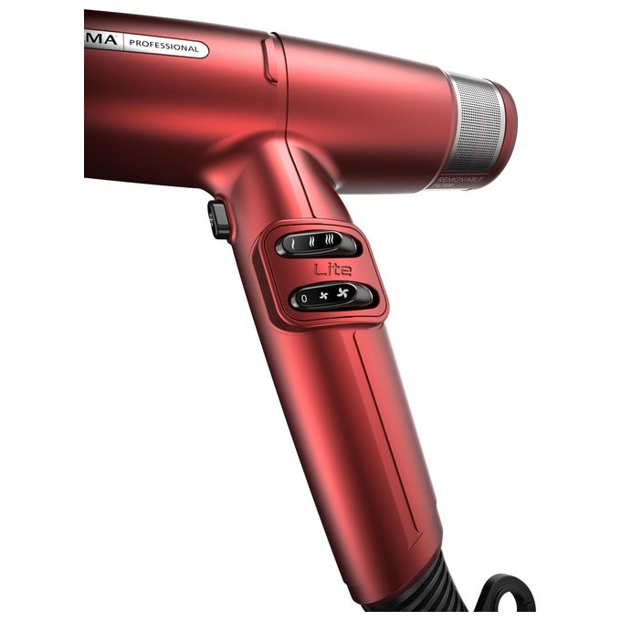 Ga.ma PH6030.RD iQ Lite Asciugacapelli 1500 W Tecnologia Ionica Oxy-Active Motore Brushless 2 Velocita' 3 Temperature Diffusore colore Rosso