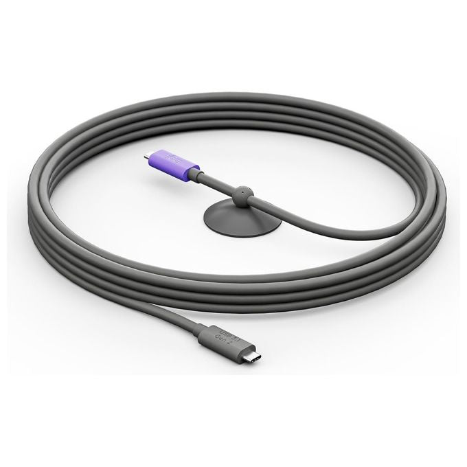Logitech 952-000195 Cavo USB Attivo 5 m USB-C 3.2 Gen 2 DisplayPort Alt Mode colore Grafite Viola