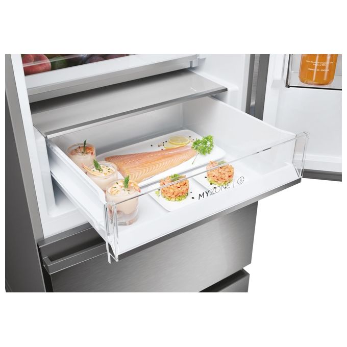 Haier HTW5620DNMG 3D 60 Serie 5 Frigorifero Combinato 414 L 205 cm Classe D 35 dB No Frost Wi-Fi colore Argento