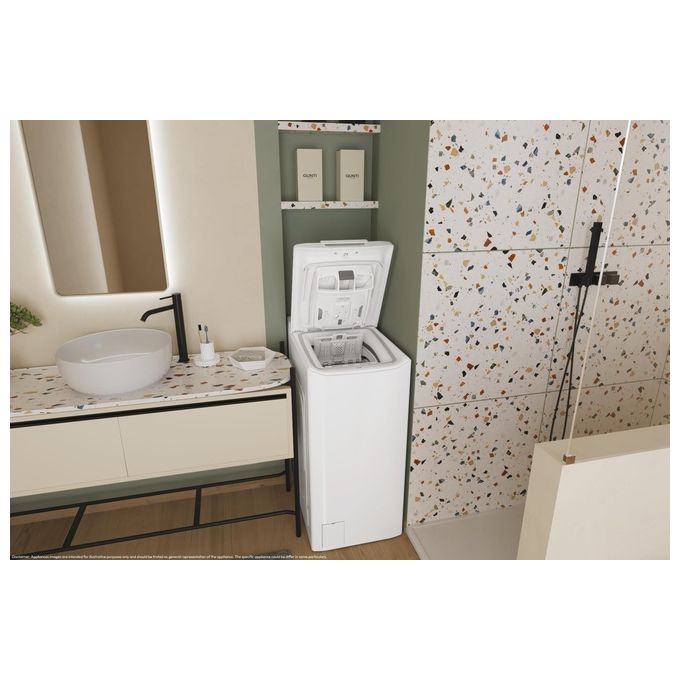 Candy TCA273D2-S Lavatrice Carica dall'Alto 7 Kg Classe D Centrifuga 1200 giri Profondita' 60 cm Wi-Fi colore Bianco