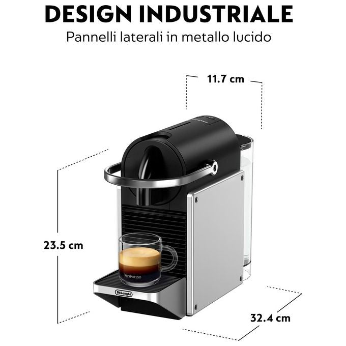 De'Longhi EN127.BL Pixie Macchina da caffe' a Capsule Automatica 1 L 19 bar 1260 W colore Nero Blu Argento