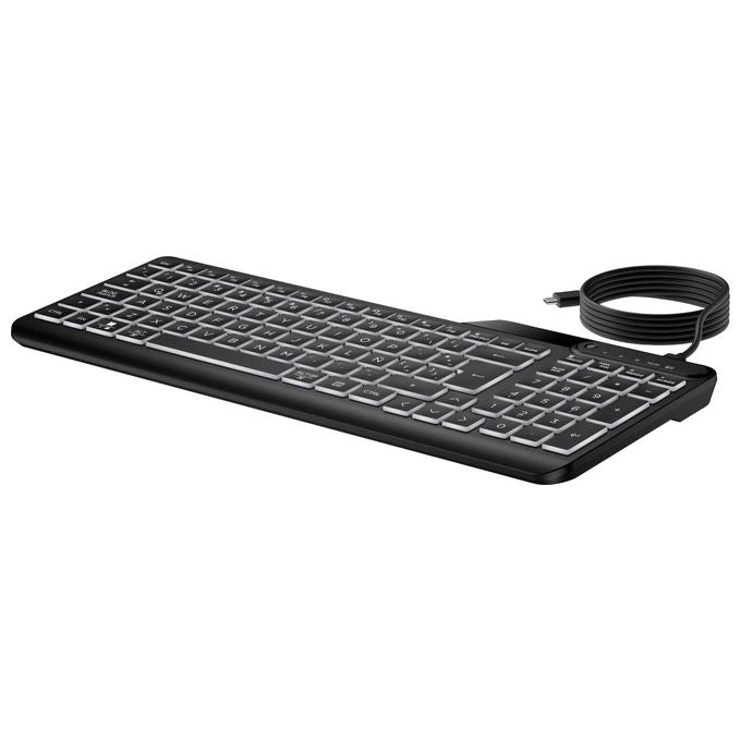 HP 7N7C1AA 405 Tastiera cablata retroilluminata USB-C Full-size multidispositivo tasti a membrana basso profilo colore Nero