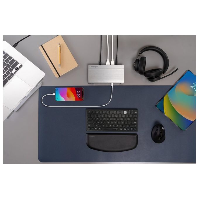 Kensington K83452WW Cuffie over-ear Bluetooth H3000 Cancellazione Rumore Attiva con AI Durata Batteria 60 h Connessione Bluetooth 5.2 colore Nero