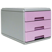 Arda Cassettiera Mini 3 Cassetti Colore Lilla Pastello
