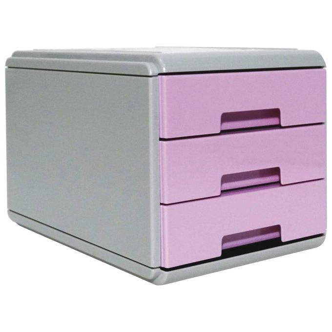 Arda Cassettiera Mini 3 Cassetti Colore Lilla Pastello