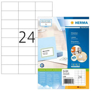 Herma Premium Etichette Bianche 70x37mm 100 Fogli DIN A4 240 Pezzi