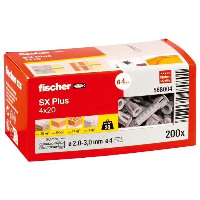 Fischer Tasselli SX 4x20 200 Pezzi