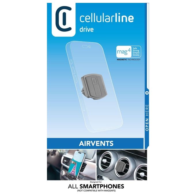Cellular Line Touch Universal Supporto smartphone da auto magnetico per bocchette di aerazione