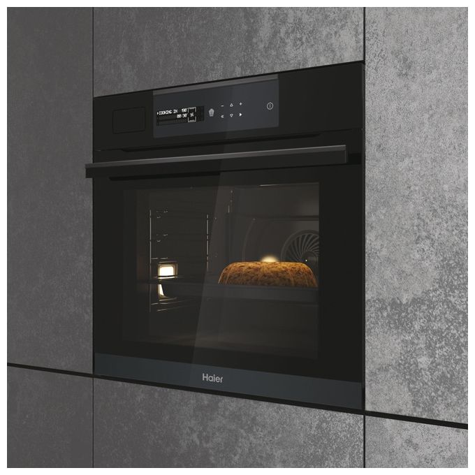 Haier 33703230 I-Message Steam Series 6 Forno da incasso elettrico a vapore 70 L Classe A+ Wi-Fi Bluetooth hOn pirolitico (59.5x59.5x56.8 cm) colore Nero