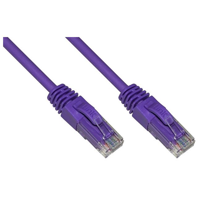 Link Cavo di Rete Categoria 6a Non Schermato Utp Awg24 Viola Halogenfree 2mt