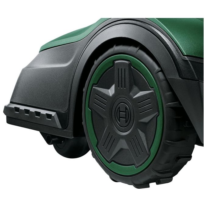 Bosch 06008B0202 Indego S 500 Tagliaerba robotizzato Superficie fino a 500 m² Batteria al Litio 18 V Lame rotanti colore Nero Verde