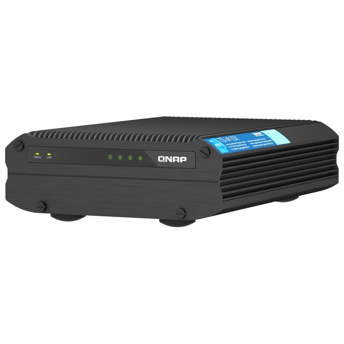 QNAP TS-I410X-8G TS-i410X NAS industriale fanless con Intel Atom x6425E 8 GB RAM 4 bay SATA 2.5'' 10GbE colore Nero