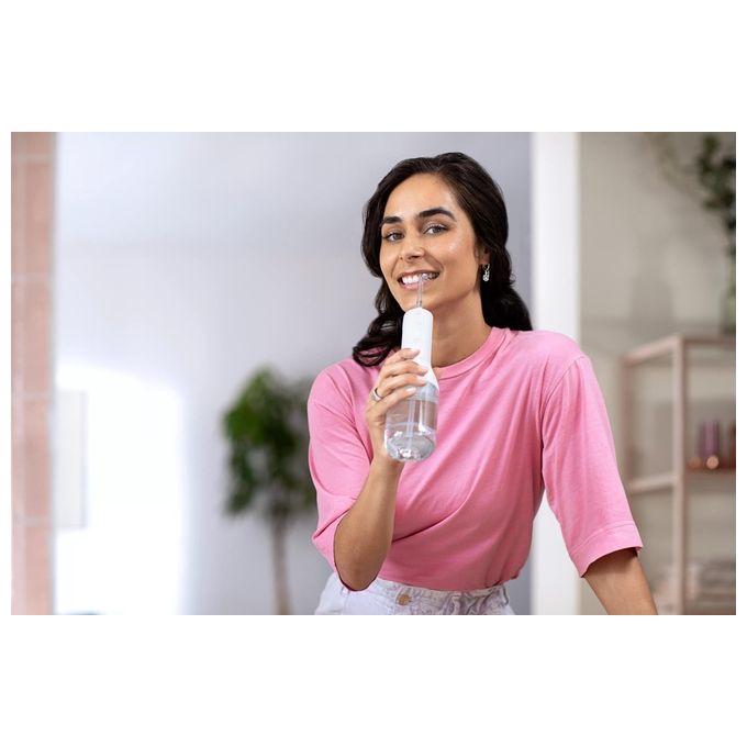 Philips HX3826-31 Sonicare Power Flosser 3000 Irrigatore Orale Cordless Quad Stream 2 modalita' 3 intensita' 250 ml autonomia 14 giorni colore Bianco