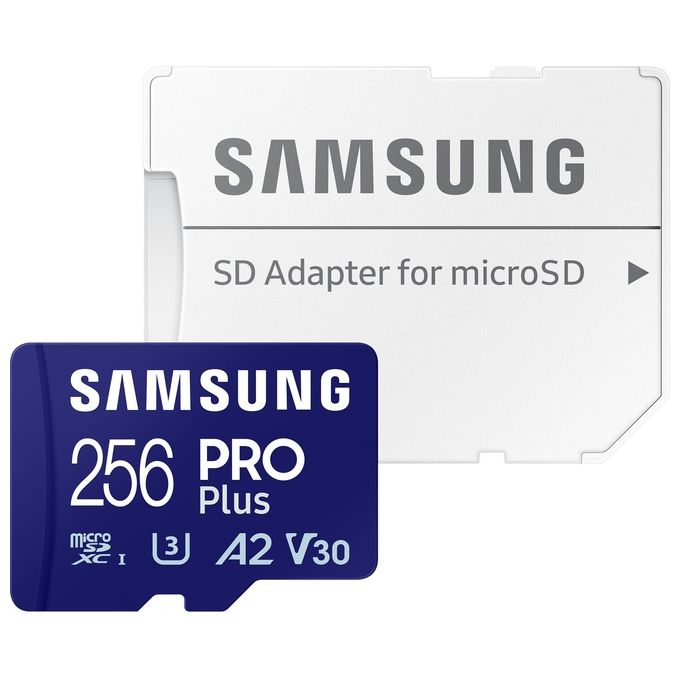 Samsung MB-MD256SA PRO Plus Scheda MicroSD 256 GB UHS-I U3 V30 A2 colore Blu