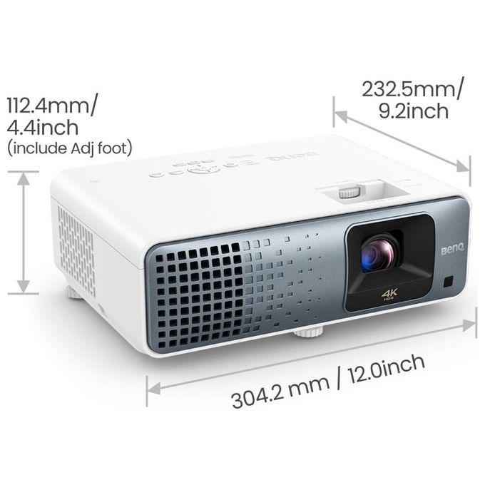 BenQ TK710 Videoproiettore 4K UHD 3840x2160 DLP Laser 3200 ANSI lumen HDR10 HLG 20000h colore Bianco