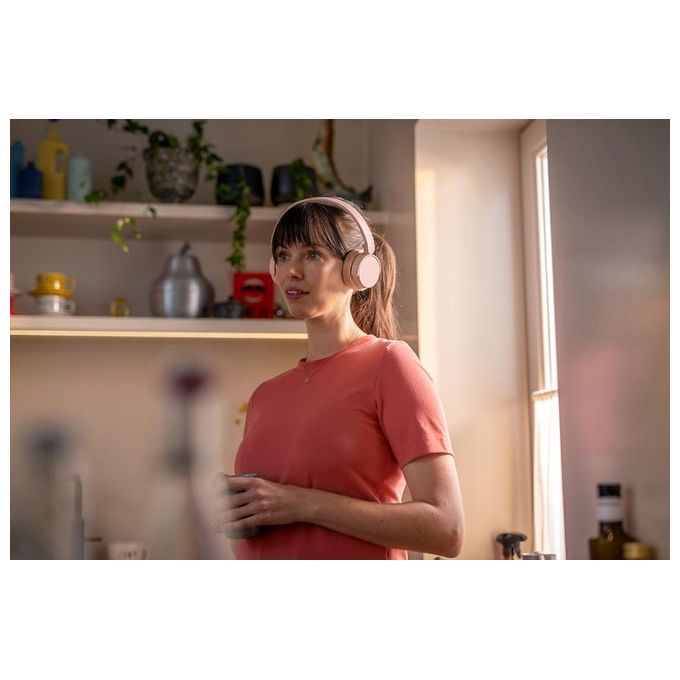 Philips TAH4209PK 4000 Series Cuffie On-Ear Wireless Bluetooth 5.3 55h Autonomia Driver 32mm Ricarica USB-C colore Rosa