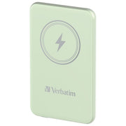 Verbatim 32241 Charge 'n' Go Power Bank Magnetico 5000 mAh 15 W Ricarica Wireless 20 W Power Delivery colore Verde