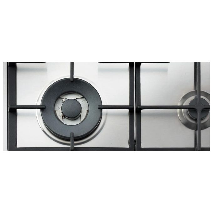 Whirlpool GMR 6422-IXL Piano Cottura a Gas 4 Zone iXelium Griglie in Ghisa 60 cm Acciaio Inox