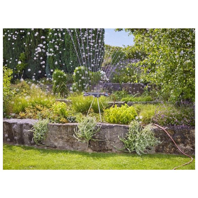 GARDENA 18735-20 Treppiede per Irrigatore Altezza 50 cm con Picchetti in Metallo colore Argento-Nero