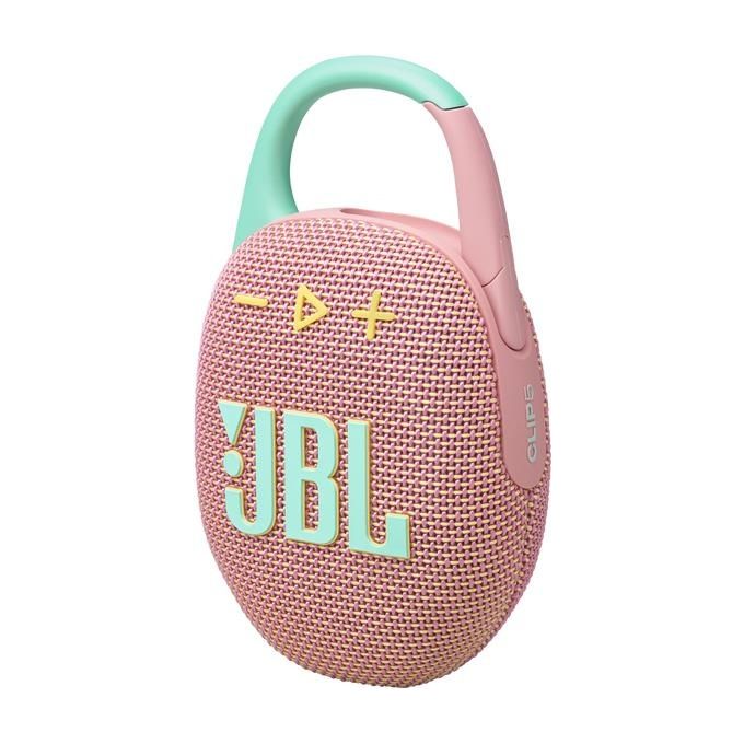 JBL JBLCLIP5PINK Clip 5 Cassa Bluetooth Portatile 7W IP67 Moschettone Integrato 12h Autonomia colore Rosa