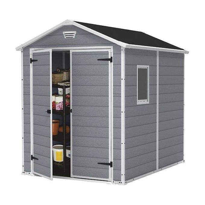 Keter Casetta da Giardino Manor 6X8 in Resina 185,8x236,8x227h Grigio