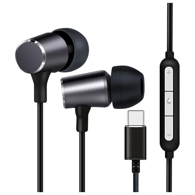 Link LK10N Auricolari con Microfono Controllo Volume USB-C 16 Ohm 105 dB cavo 1.20 m colore Nero