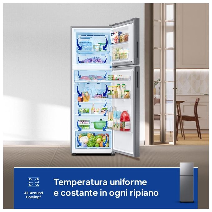 Samsung RT35CG5644S9ES EcoFlex AI Frigorifero Doppia Porta 348 L 171,5 cm Classe E 39 dB No Frost Wi-Fi colore Metallico