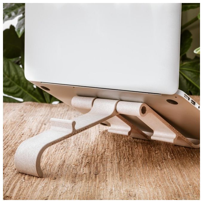 R Go Tools RGOTPW Treepod Supporto per Laptop e Tablet 10-22'' Regolabile in Altezza Materiale Bio-Based colore Naturale