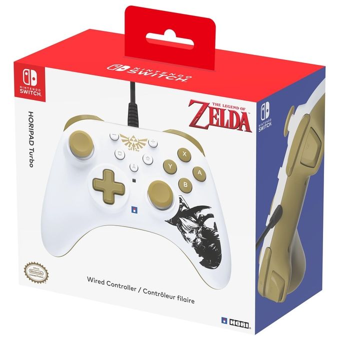 Hori Gamepad Horipad Turbo Wired Zelda Edition per Nintendo Switch