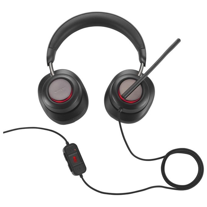 Kensington K83451WW H2000 Cuffie Over-Ear USB-C con Microfono Cancellazione Rumore Plug and Play colore Nero