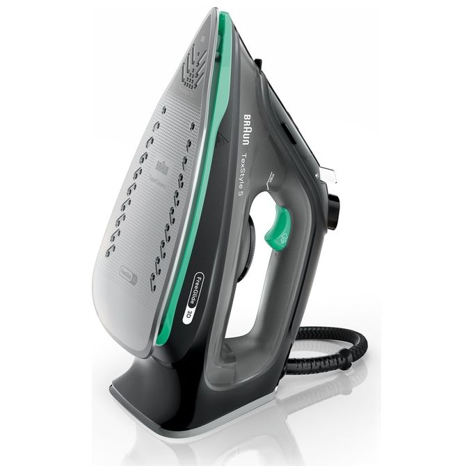 Braun SI5277GR TexStyle 5 Ferro da stiro a vapore e a secco 2700 W Piastra SuperCeramic FreeGlide 3D colore Verde