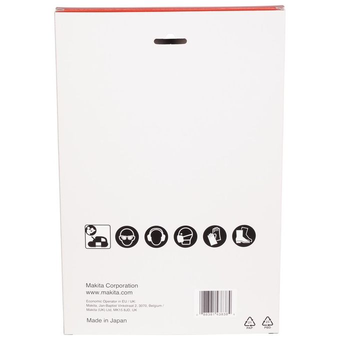 Makita B-40559 Lama per Sega a Nastro Bimetallo 5 Pezzi Lunghezza 835 mm 18 Denti per Pollice compatibile DPB181 DPB182 colore Nero