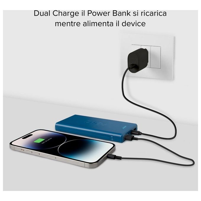 Sbs Powerbank 10.000 mAh Extra Slim con Porta USB 2.1A Intelligent Charge