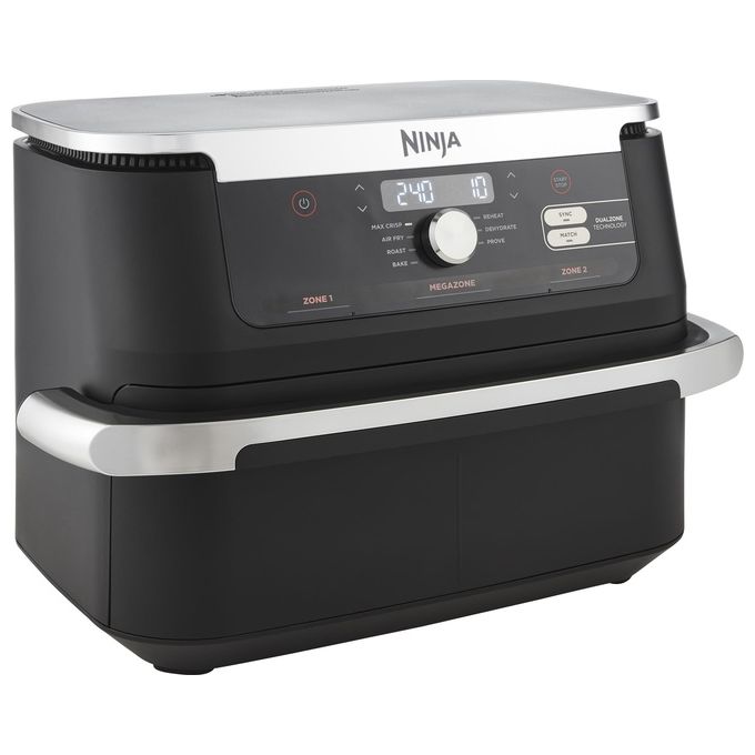 Ninja AF500EU FlexDrawer Friggitrice ad aria 10.4 L 2470 W 7 Programmi Dual Zone Touchscreen colore Nero