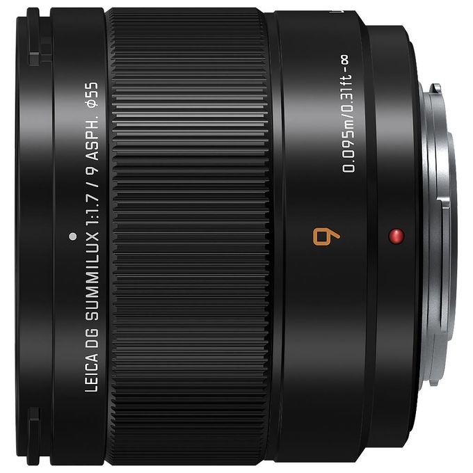 Panasonic H-X09E Leica DG Summilux 9mm F1.7 ASPH Micro 4-3 Obiettivo Ultra Ampio 55 mm Nero