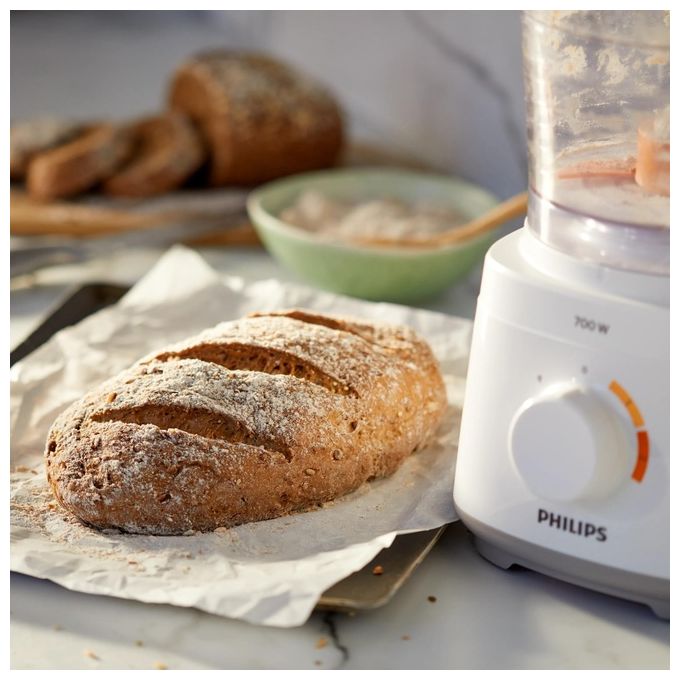 Philips HR7310-00 Daily Collection Robot da Cucina Compatto Multifunzione con Oltre 16 Funzioni 700 W 2,1 Litri Bianco
