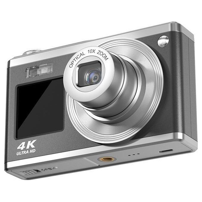 AgfaPhoto DC9200BK Realishot Fotocamera Compatta 24 MP Zoom Ottico 10x Video 4K Doppio Schermo Stabilizzazione Immagine colore Nero