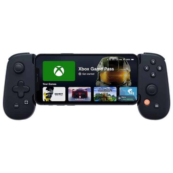 Backbone BB-02-B-X One Xbox iPhone Gamepad Interfaccia Lightning Cablato con Jack Auricolari 3.5 mm colore Nero